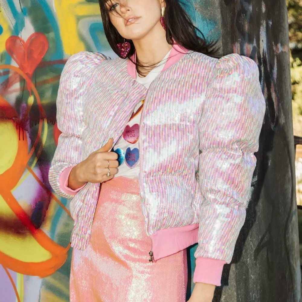 Queen of Sparkles Sequin Puffer Jacket
